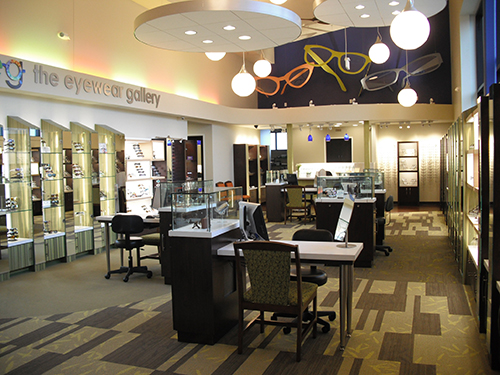 The optical boutique of Dr. Andy Howard's new office.